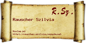 Rauscher Szilvia névjegykártya